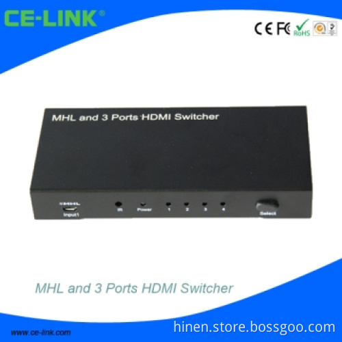 MHL and 3 Ports HDMI Switcher MHL Switcher